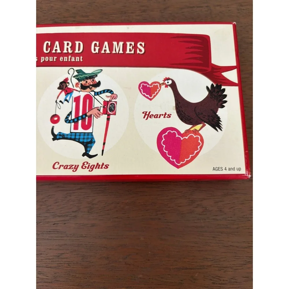 Restoration Hardware Card Games Kids Vintage Style 4 Deck Set